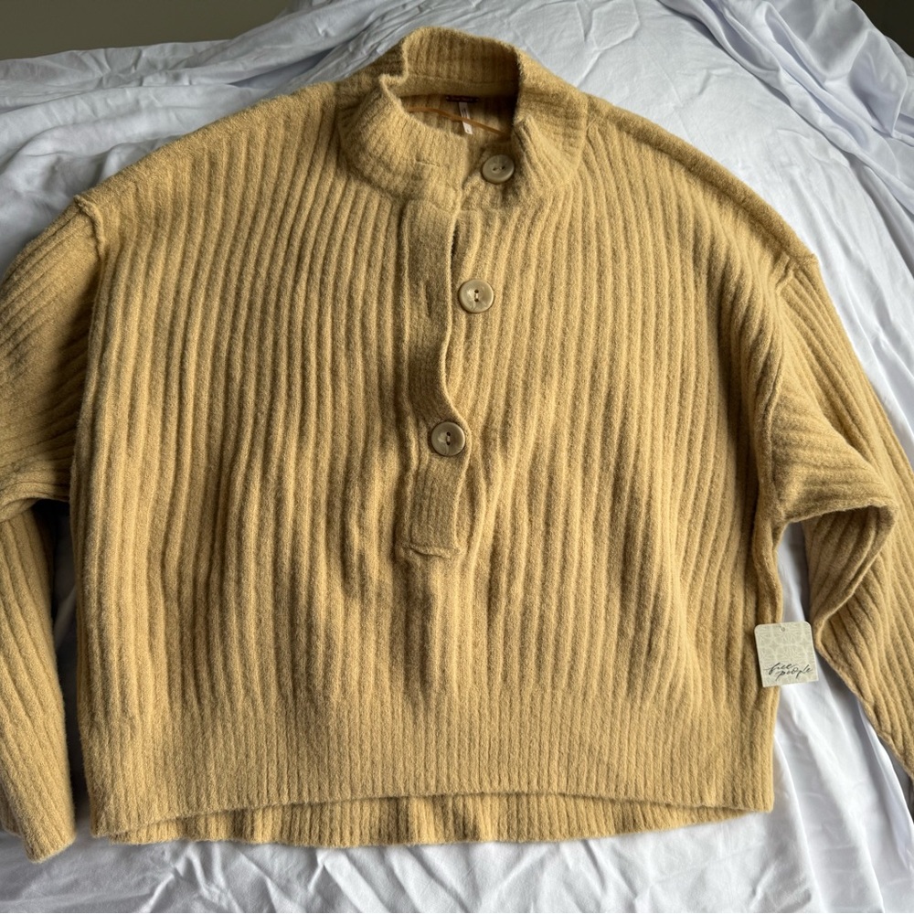 Cozy Tan Ribbed Sweater